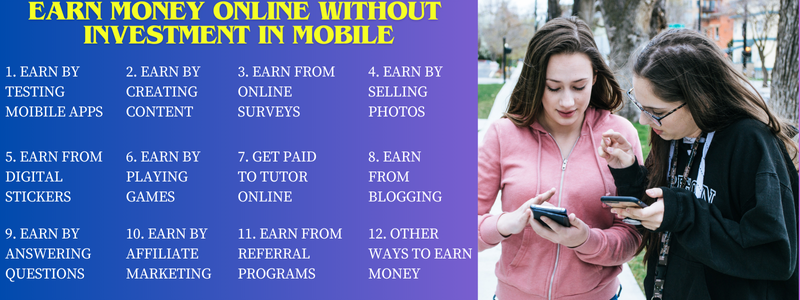 Different Ways to Earn Money Online Without Investment in Mobile!